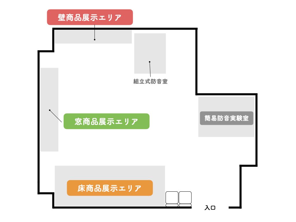 東京ショールームの店内