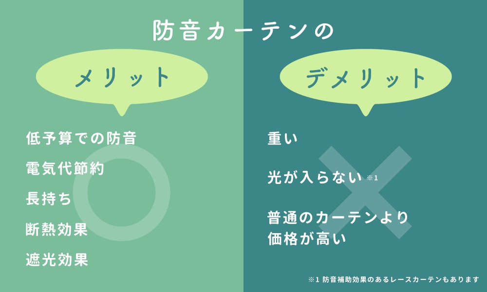 防音カーテンのメリット・デメリット
