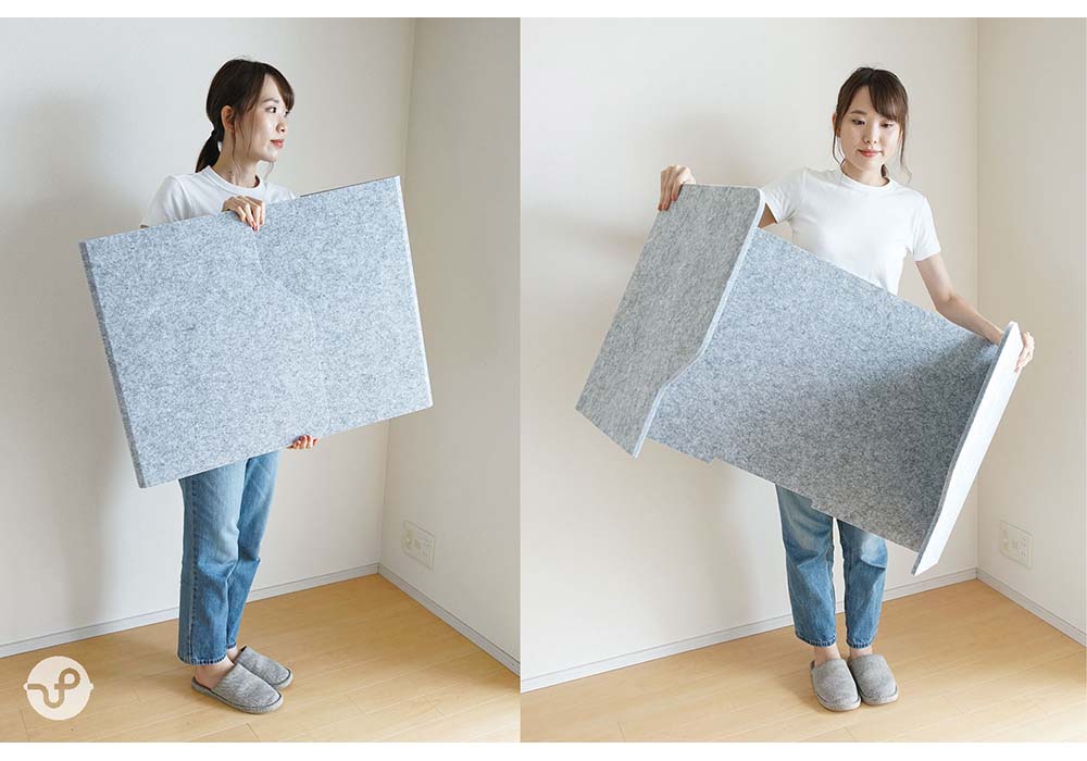 ▲⼥性⼀⼈でも簡単に持ち運ぶことができるほど軽量です。