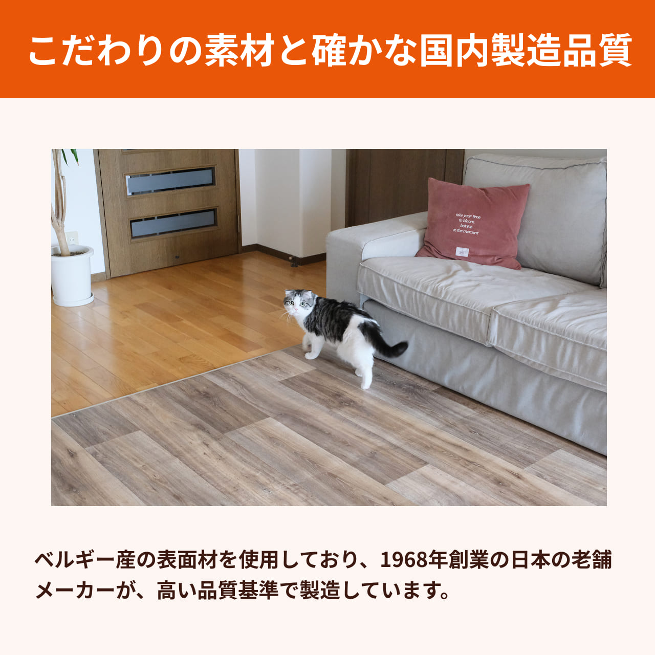 こだわりの素材と確かな国内製造品質