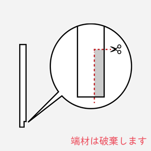 裏面切り欠き加工