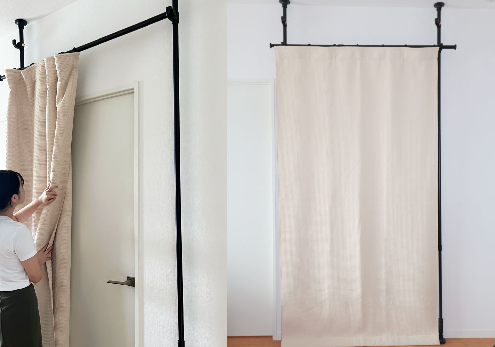 突っ張りワードローブ