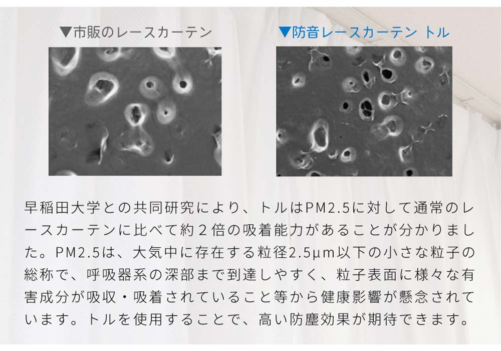 10ミクロンの被膜が花粉やPM2.5の侵入を防止
