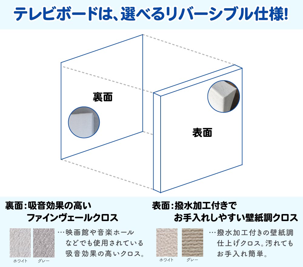 リバーシブル仕様