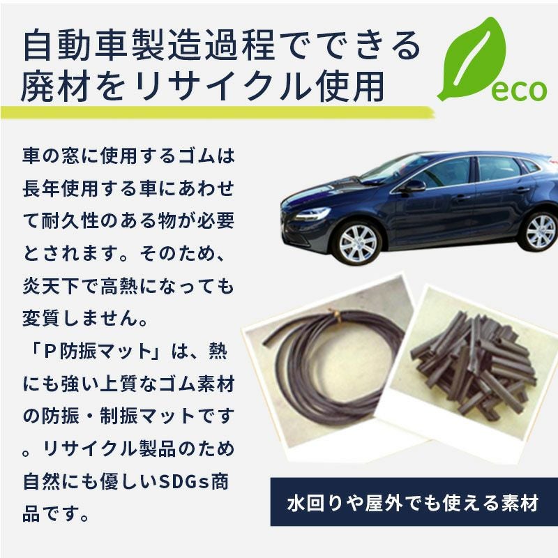 ピアリビング　防振ゴムマット　1.5畳分 防振マットで床の騒音対策｜リサイクルゴム使用のP防振マット