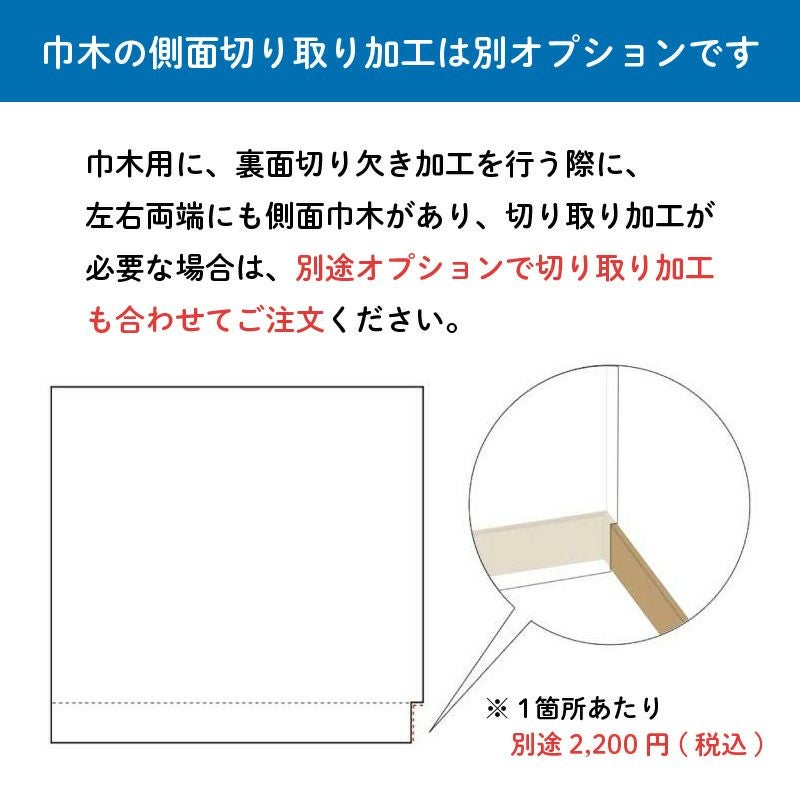 ワンタッチ防音壁 カット・加工代 裏面切り欠き加工 巾木など ※必ずご