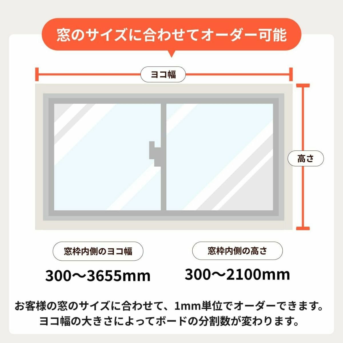 窓用ワンタッチ防音ボード 2枚連結タイプ 幅1216-1835mm 高さ906
