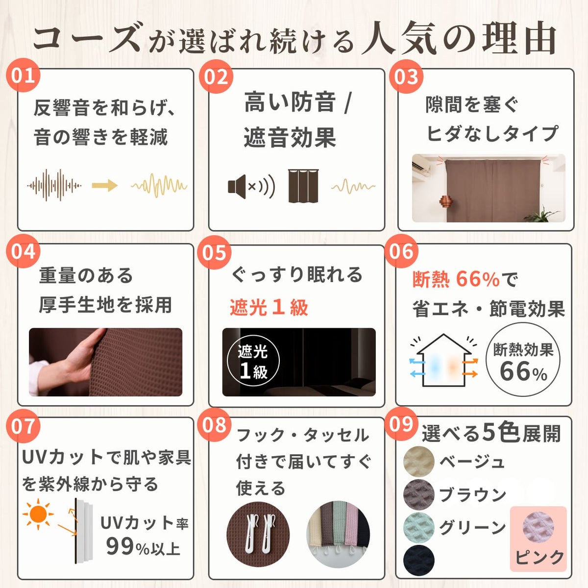 コーズの特徴