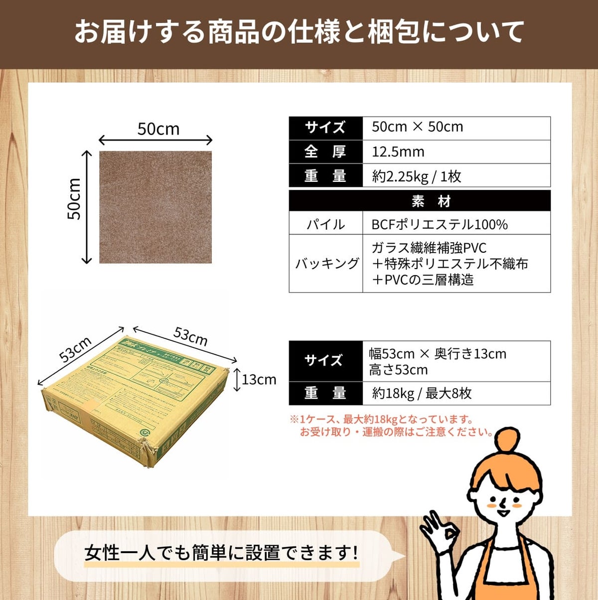 ピーナッツアイボリーの設置イメージ