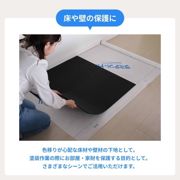 床や壁の保護、下地としてお使いいただけます