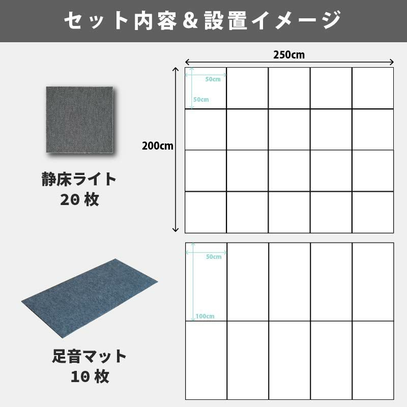 グランドピアノ用 床のかんたん防音セット 250cm×200cm | 防音専門ピア