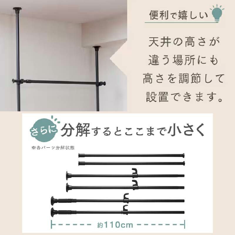 突っ張りワードローブについて