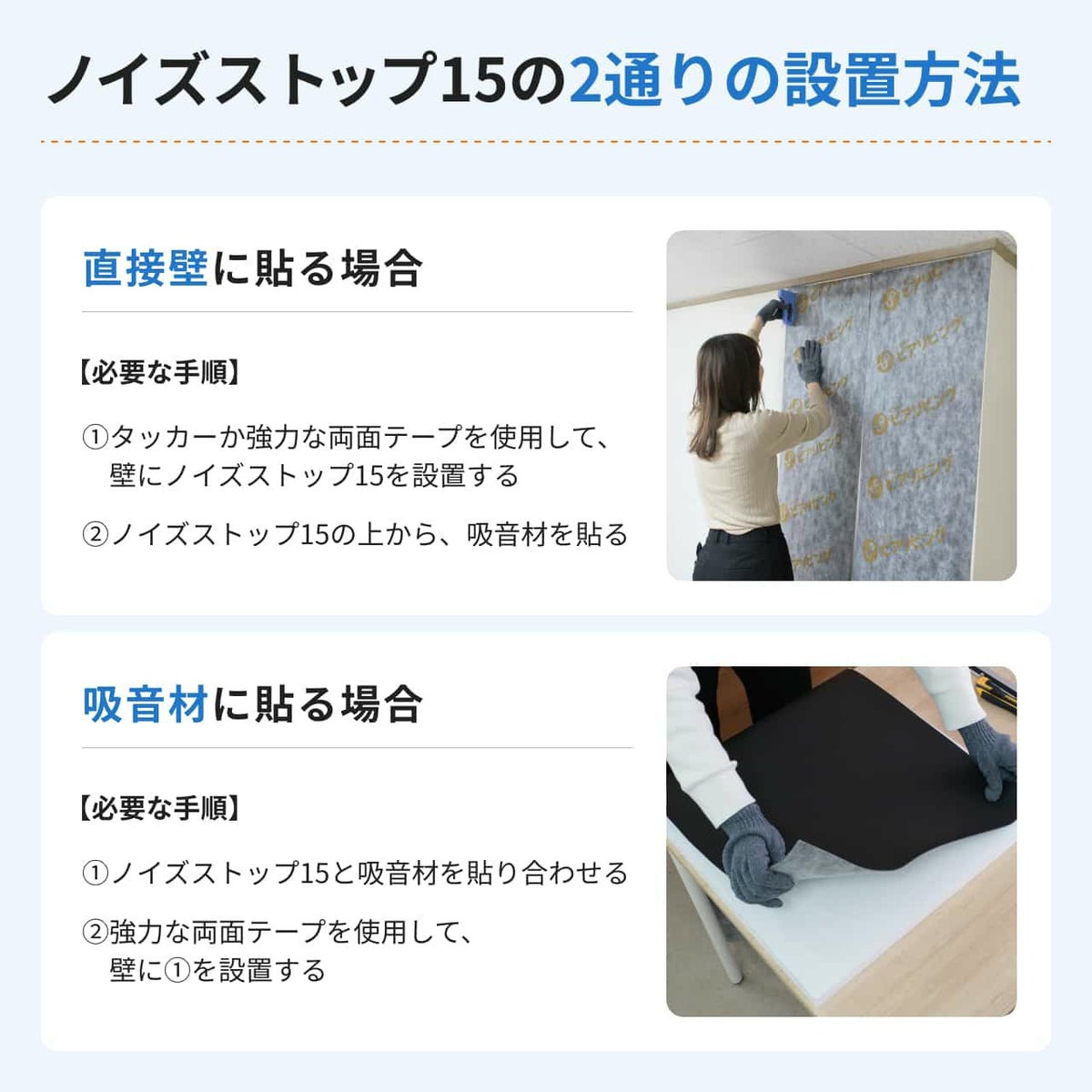 ノイズストップ15の設置方法