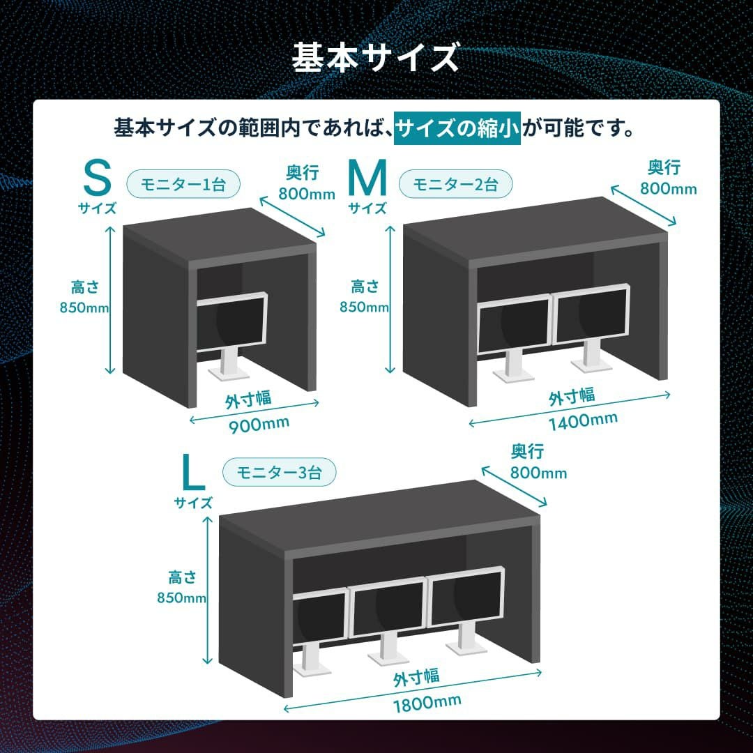 HISOHISOブースのサイズ