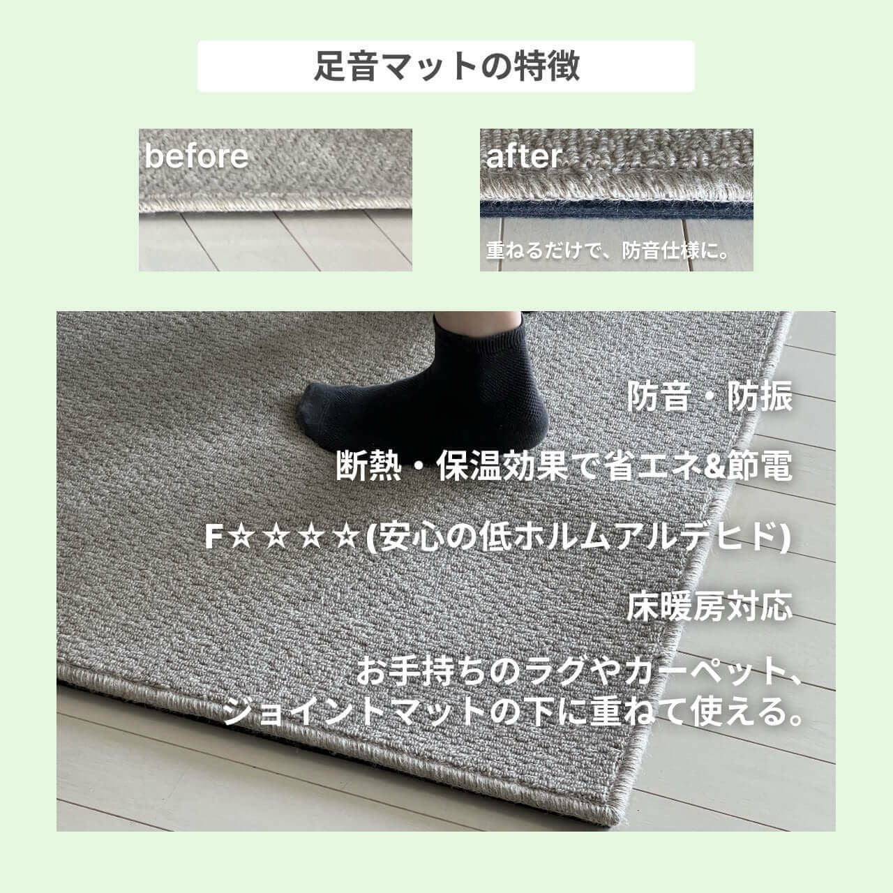 防音マットセット 静床プレミア 2枚 足音マット 1枚 | 防音専門ピア